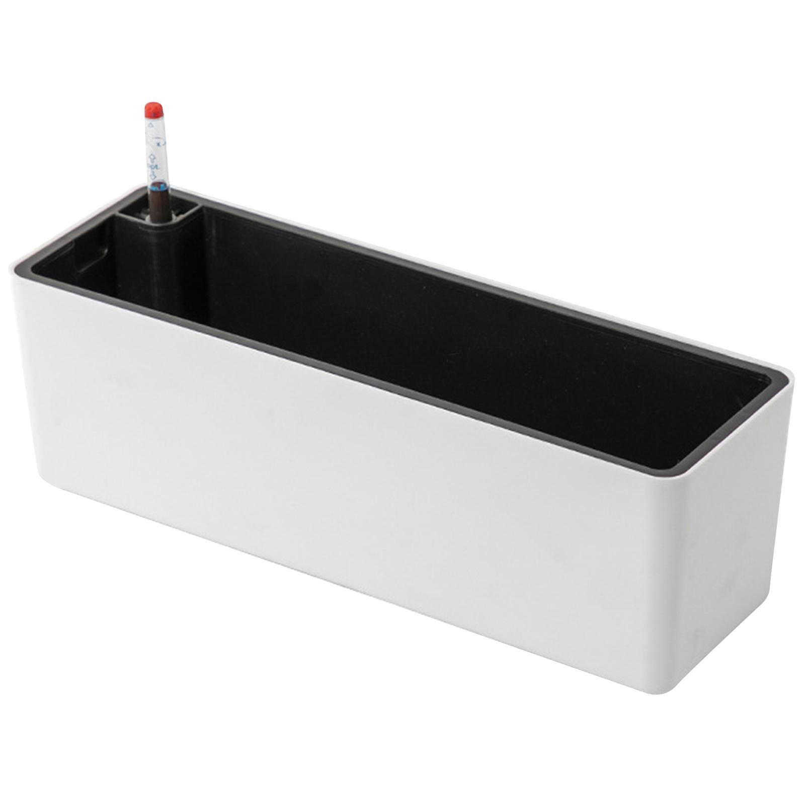 oshhni Rectangle Self Watering Planter Window Box for Indoor Plants Windowsill Home White